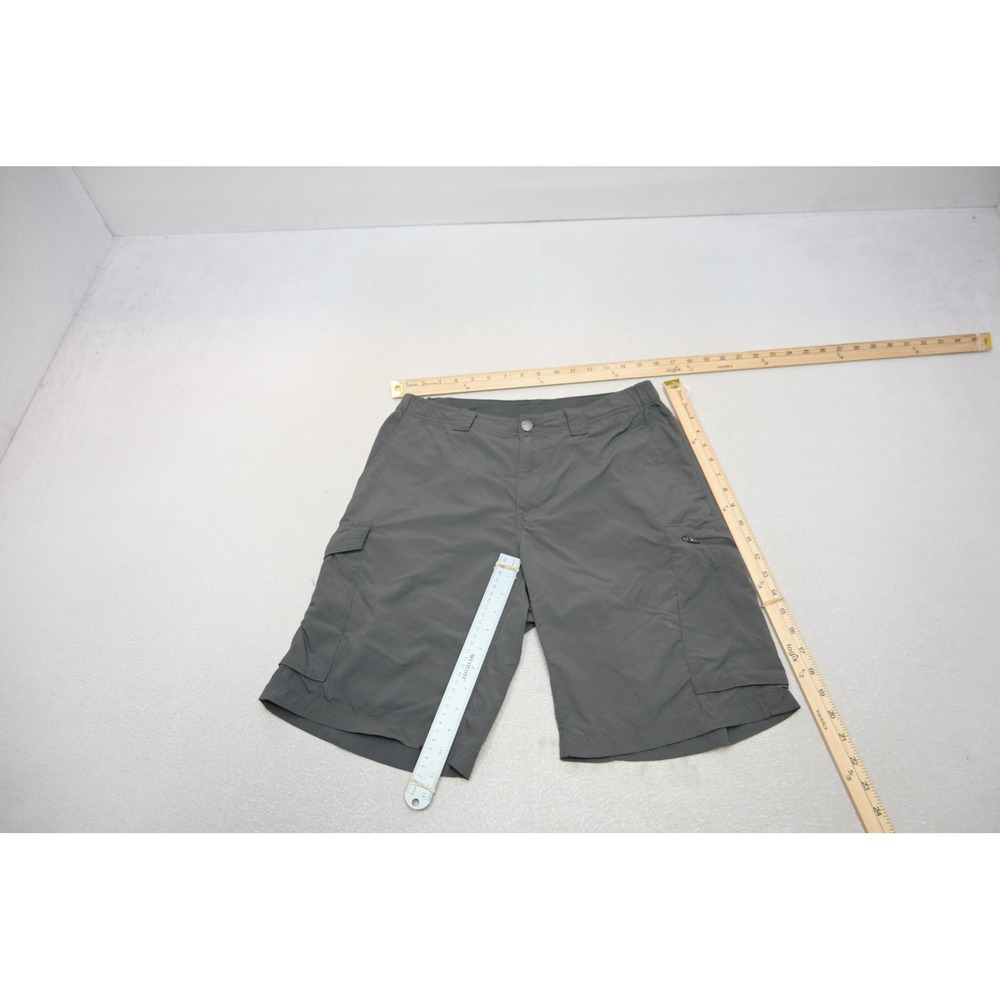 Columbia Cargo Shorts Mens 32 Grey Silver Ridge Hiking Outdoor Athletic